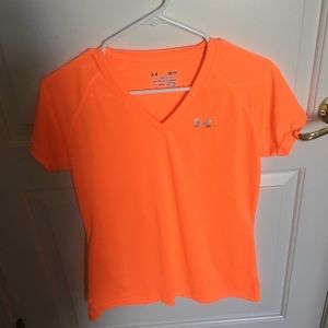 Neon orange workout shirt